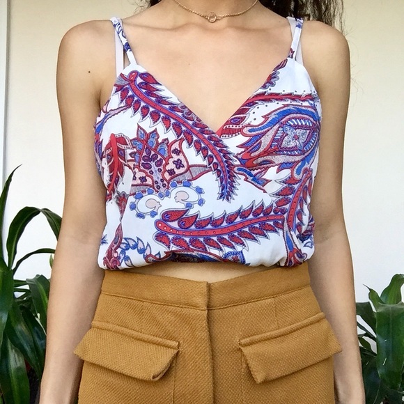 Multicolored Paisley Crop Top - Picture 2 of 4